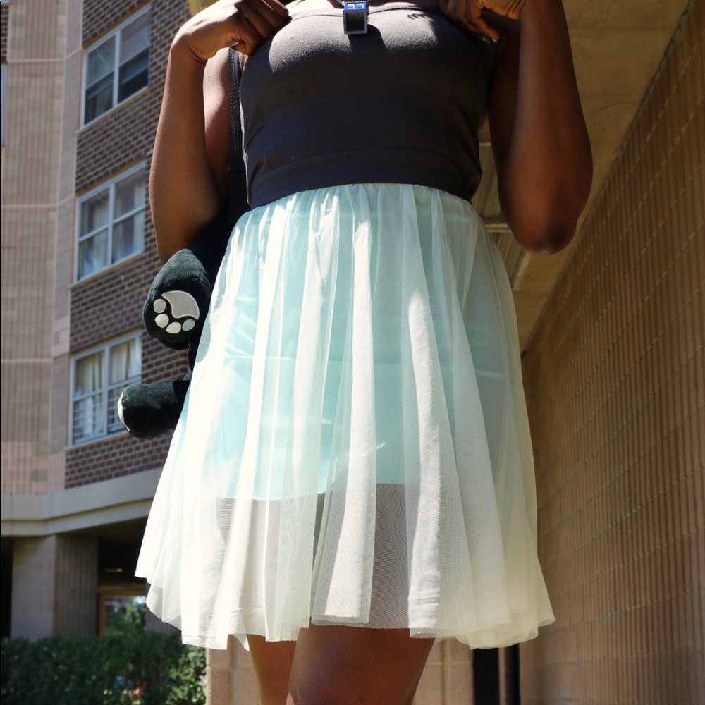 Grey And Teal Summer Dress